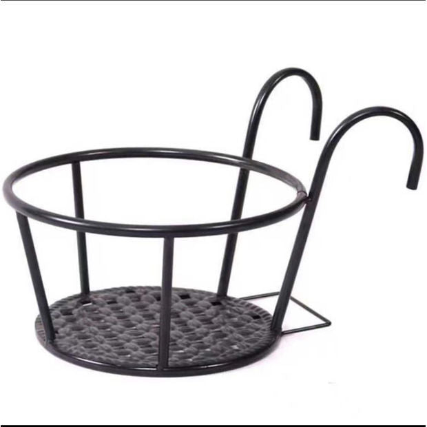 Balcony Railing Hanging Flower Pot Stand – Suitable for Outdoor and Indoor
