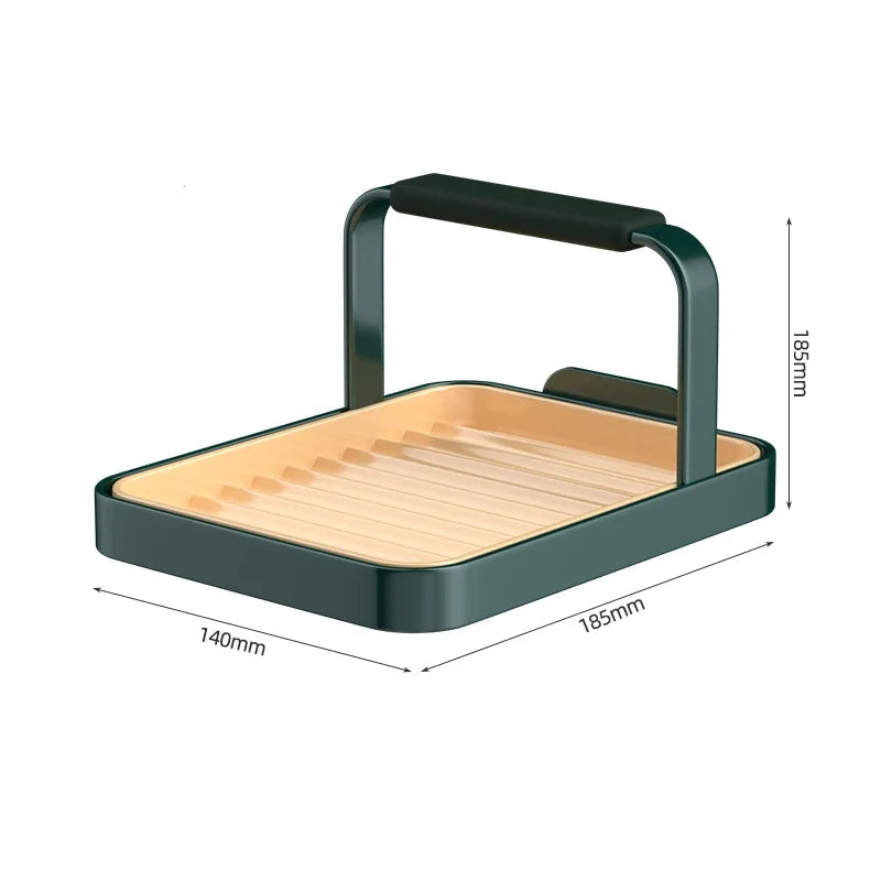 Multifunctional Pot Lid and Utensil Holder – Durable Carbon Steel Organizer