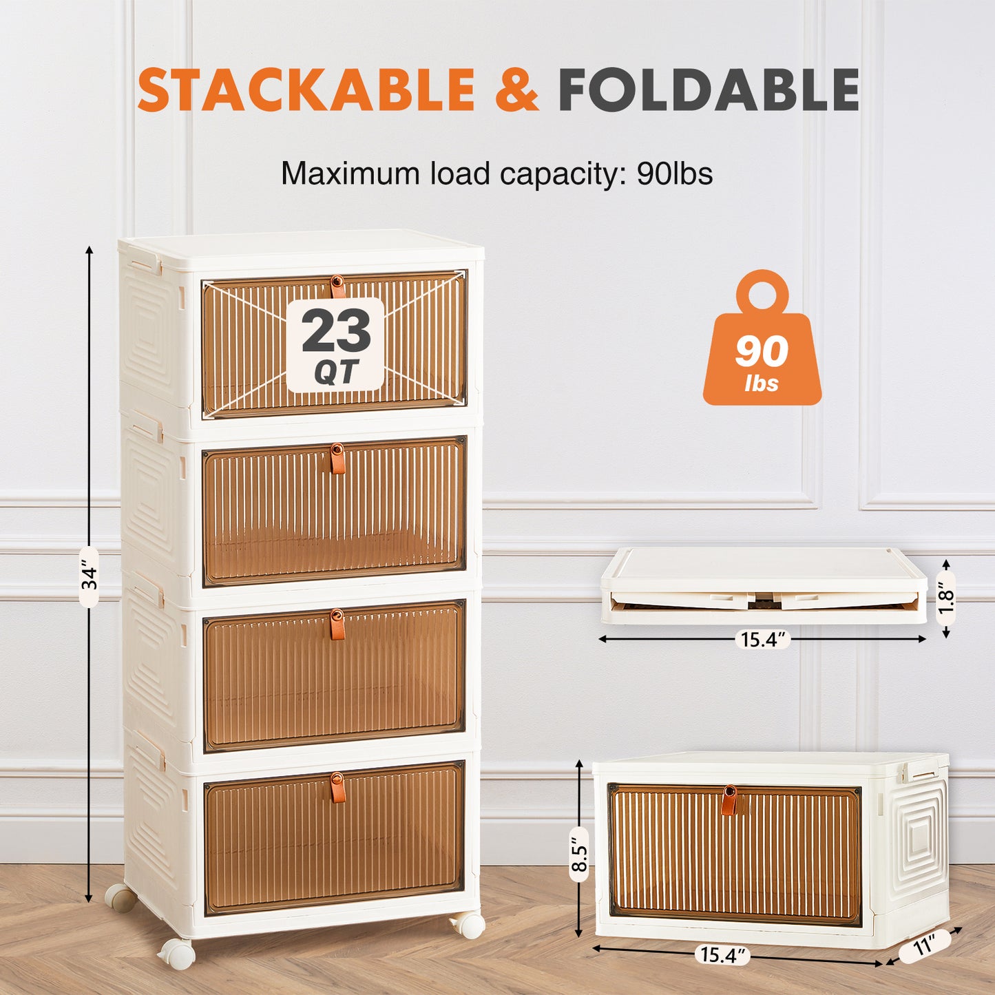 Collapsible & Stackable Storage Box