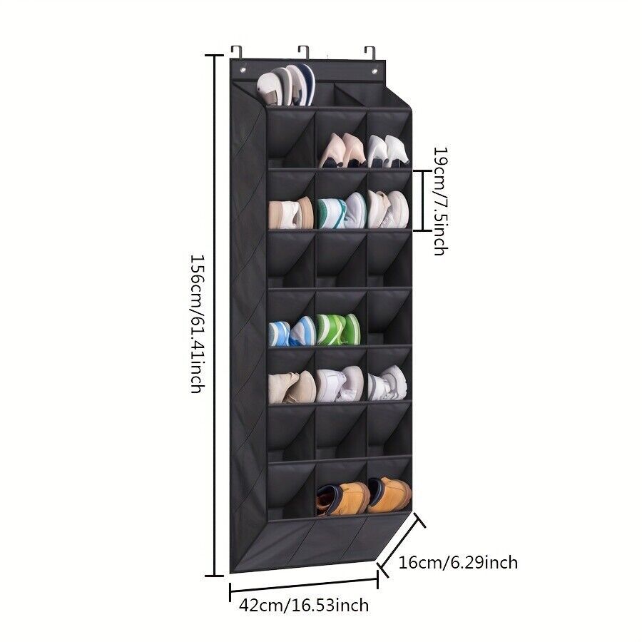 Ultimate 24-Pocket Shoe Holder Organiser – Space-Saving, Durable Shoe Storage for UK Homes