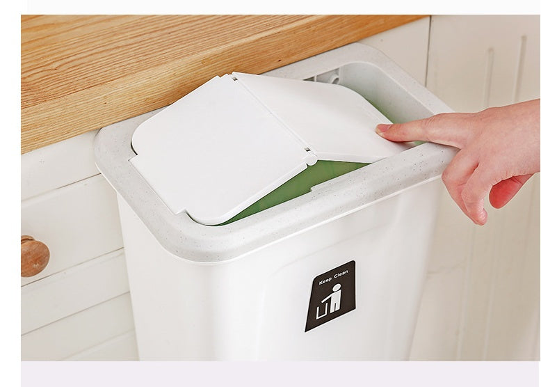 Wall-Mounted Kitchen Trash Bin – Space-Saving Hanging Waste Bin for Cabinets & Countertops