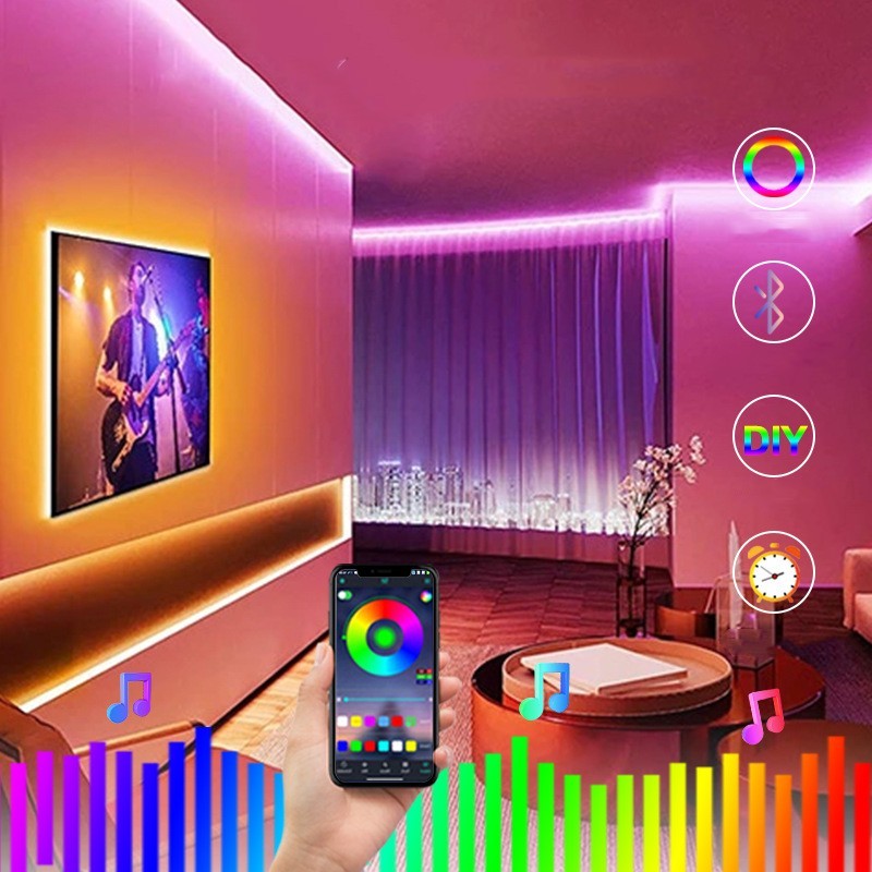 Smart LED Strip Lights – Color-Changing, Music Sync, and App-Controlled Mood Lighting