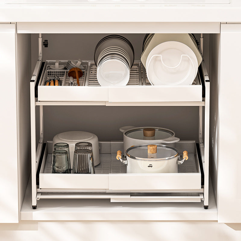 Elegant Pull-Out Plate Rack – Ultimate Kitchen Organizer