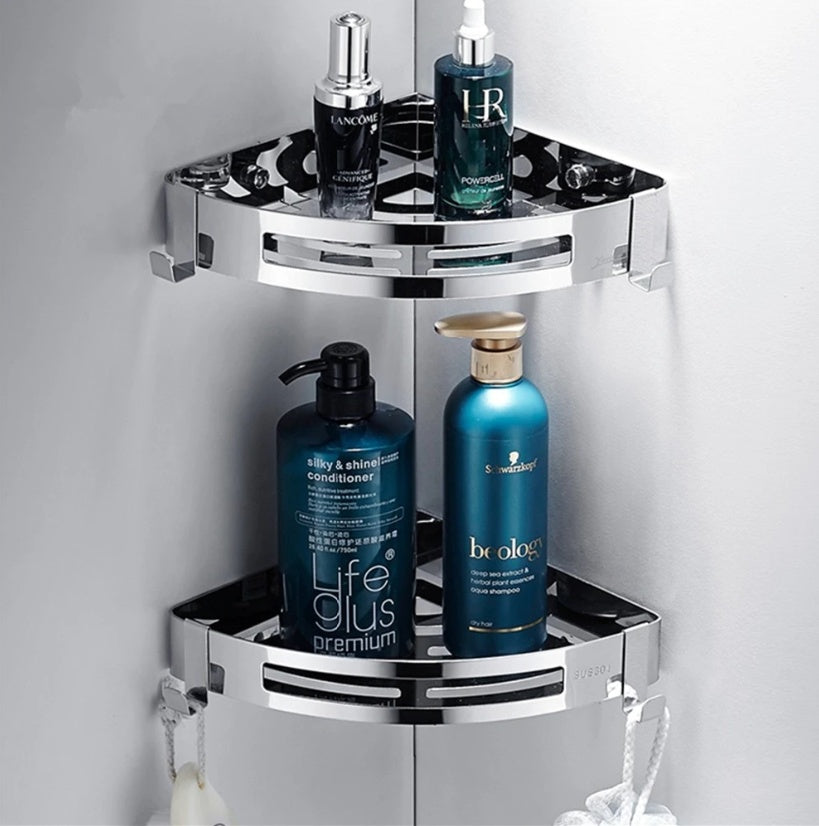 Modern Industrial Steel Corner Shelf – Space-Saving, Durable Home Organizer