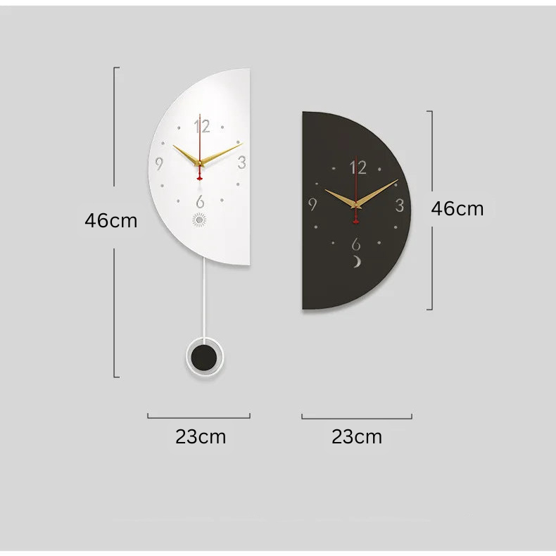 Modern Dual-Face Corner Wall Clock with LED Backlight – Stylish Home Decor