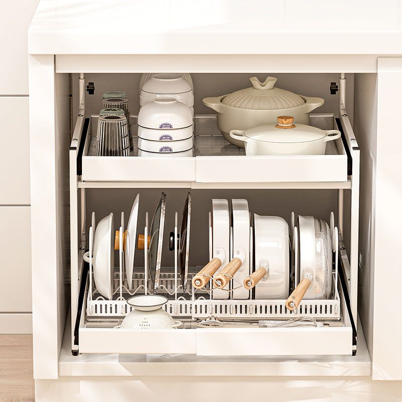 Elegant Pull-Out Plate Rack – Ultimate Kitchen Organizer