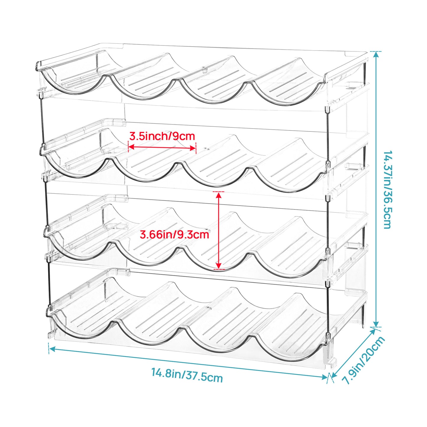 Crystal Clear Hydration Hub: Modern Water Bottle Organizer Tumbler Holder