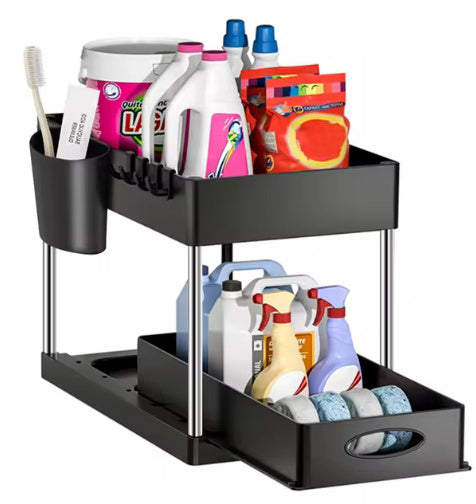 Double Layer Storage Rack – Premium, Multi-Functional Home Organizer