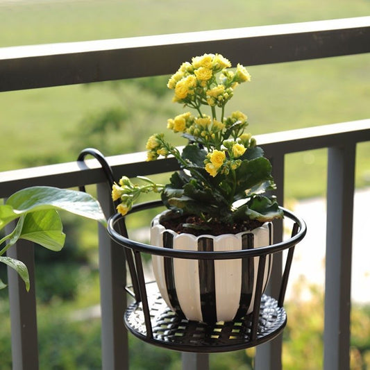 Balcony Railing Hanging Flower Pot Stand – Suitable for Outdoor and Indoor