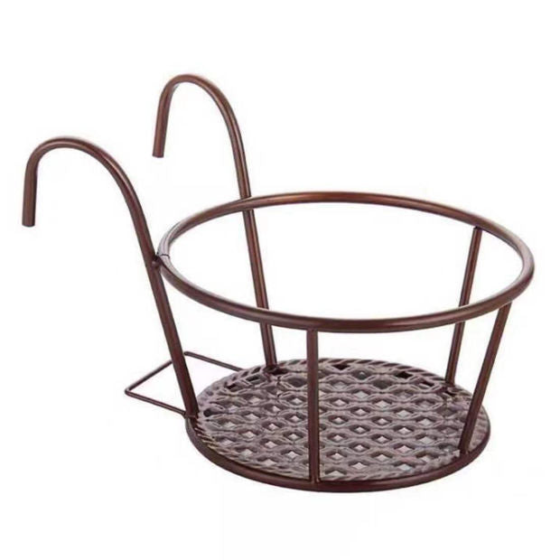 Balcony Railing Hanging Flower Pot Stand – Suitable for Outdoor and Indoor