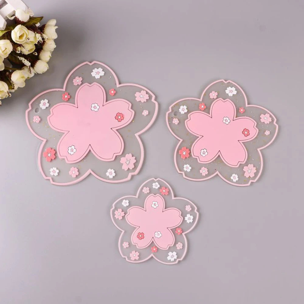 Sakura Cherry Blossom Heat Insulation Coaster – Japan-Inspired Design