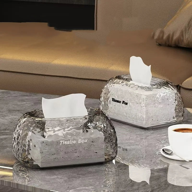 Luxury Style Sunken Design Tissue Box for Home and Office