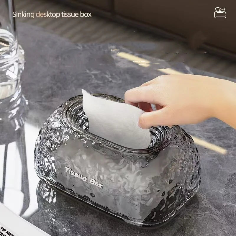 Luxury Style Sunken Design Tissue Box for Home and Office