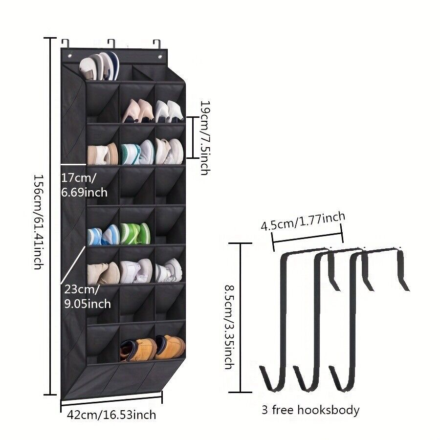 Ultimate 24-Pocket Shoe Holder Organiser – Space-Saving, Durable Shoe Storage for UK Homes