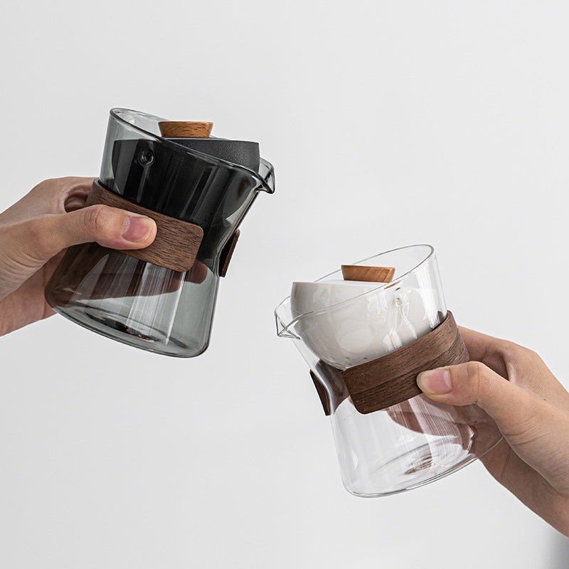 Portable Automatic Glass Tea Set – Gongfu Tea Brewer for Home & Travel