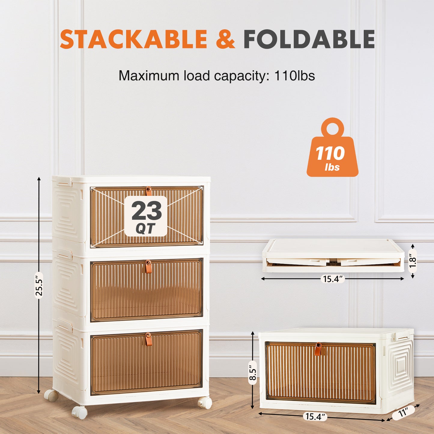 Collapsible & Stackable Storage Box