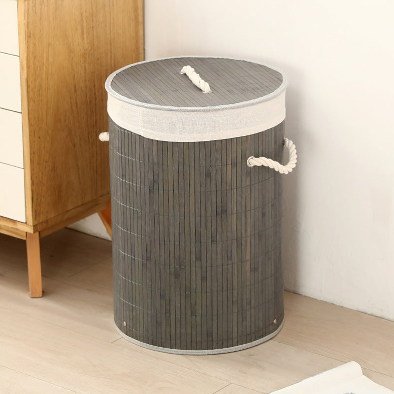 Foldable Bamboo Laundry & Storage Basket – Stylish Organizer for Clothes and Toys