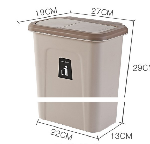 Wall-Mounted Kitchen Trash Bin – Space-Saving Hanging Waste Bin for Cabinets & Countertops